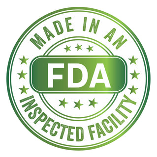 made in an FDA Inspected Facility. FDA Approved. FDA Regulated. FDA. food and drug administration. food & drug administration. American. America. USA.