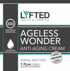 skin care product for athletes; lyfted health lifestyle company ageless wonder anti-aging cream
